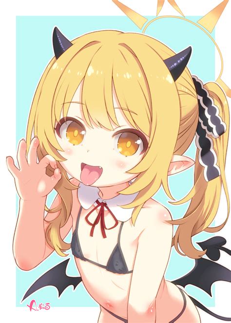 Ibuki Blue Archive Blue Archive Highres Girl Age Difference Bikini Blonde Hair Blush