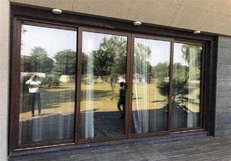 Brown Track Upvc Glass Sliding Door For Home Exterior At Sq