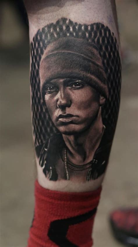 Eminem Portrait Tattoo By Mindy Limited Availability At Salvation