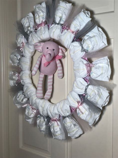 Diaper Ring Girl In Baby Girl Diaper Cake Girl Diaper Cake