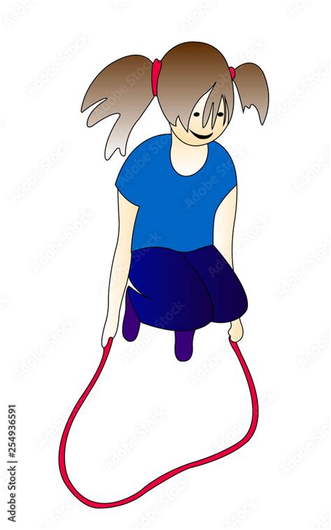 Gil Jumping Rope Cartoon Vector Stock Vector Adobe Stock