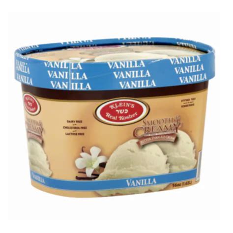 Klein S Real Kosher Smooth And Creamy Vanilla Ice Cream Tub Oz