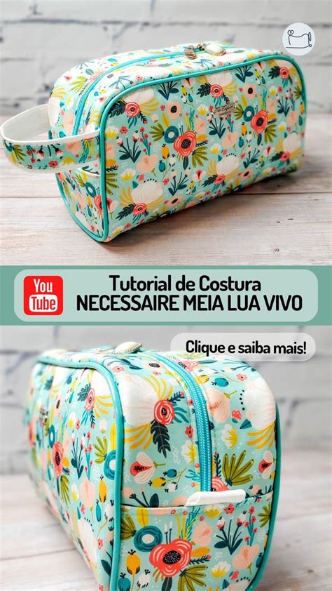 Necessaire Meia Lua Costura Criativa Para Iniciantes Cestas De