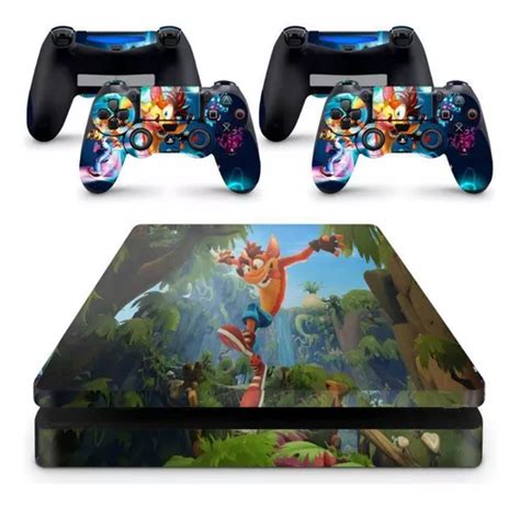 Skin Adesivo Protetor Para Ps Slim Crash Bandicoot B Mercadolivre