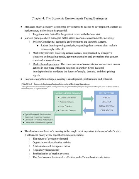 D270 Chapter 4 Chapter 4 The Economic Environments Facing Businesses