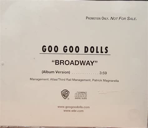 Goo Goo Dolls Broadway 2000 CD Discogs