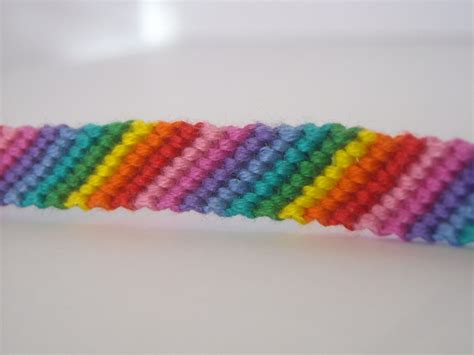 Friendship Anklet Bracelet Rainbow Candy Stripe