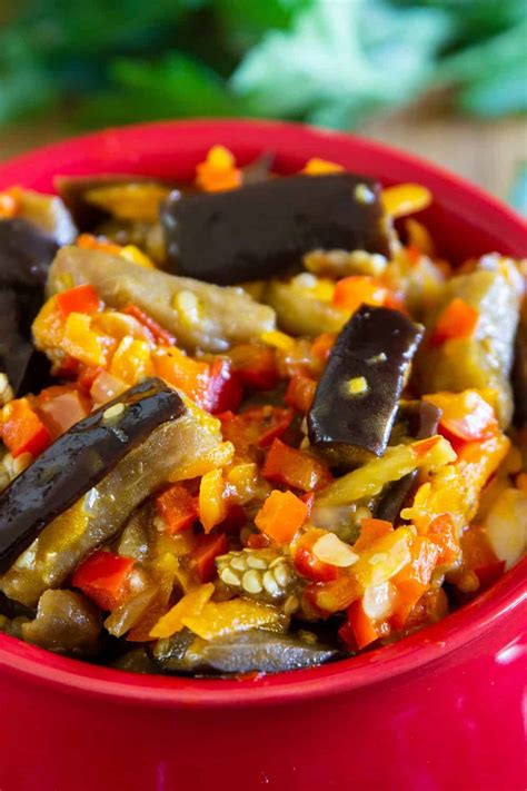 Roasted Eggplant Salad With Sweet Chili Sauce Simply Home Cooked