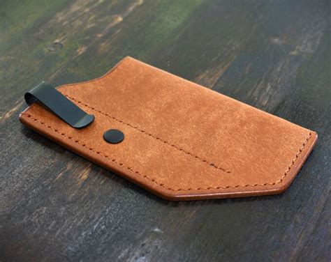 Large Knife Slip With Clip Cognac Brown Traditional And Slipjoint Edc