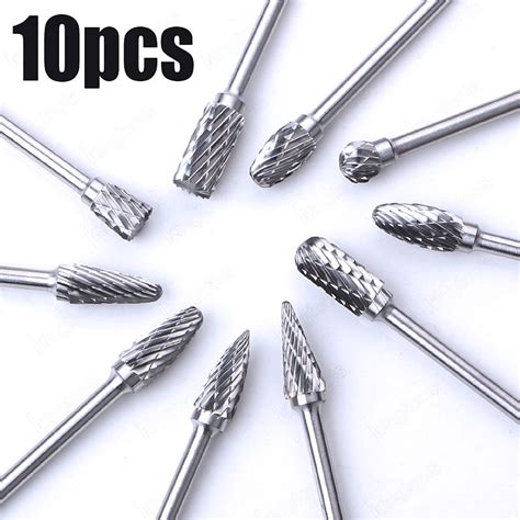 10 PCS 1 8 3mm Shank All Type Double Cut Rotary Files Cut Tools