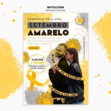 Modelo De Convite Setembro Amarelo Psd Gr Tis