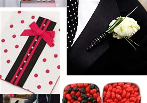 Weddingzilla Red And Black Polka Dot Wedding Theme Inspiration Board