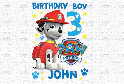 Personalized Name And Ages, Paw Patrol Chase Birthday Png, Birthday Boy ...