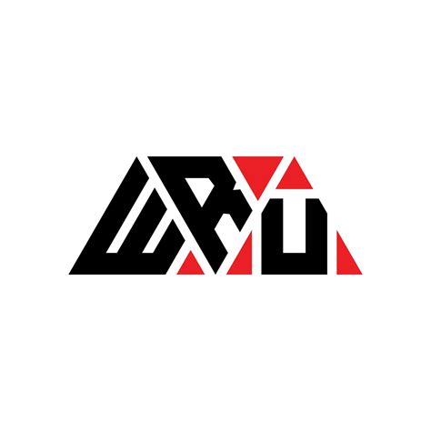 WRU triangle letter logo design with triangle shape. WRU triangle logo ...