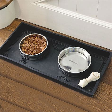 Rubber Pet Food Tray W/Bowls | Ballard Designs | Pet food tray, Food ...