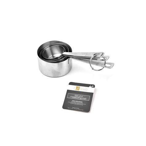 Conjunto Copos Medidores James F 4 Peças de Aço Inox Via Valor