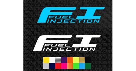 Fi Fuel Injection Logo Stickers In Custom Colors And Sizes