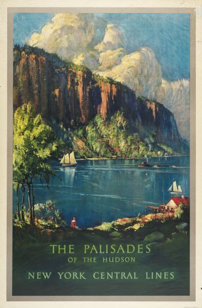 New York Central Lines Travel Poster The Palisades Of The Hudson