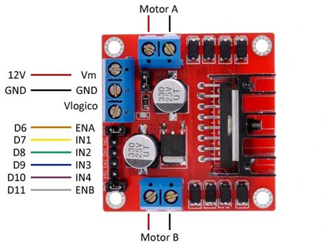 Módulo L298N Puente H doble para Arduino Aquasat