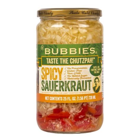 Bubbies Sauerkraut, Spicy - Azure Standard