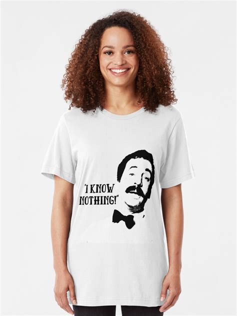 I Know Nothing Manuel Fawlty Towers Quote And Graphic T Shirt By