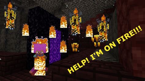 I M On Fire Into The Nether In Minecraft Bedrock Edition Ep 4 The