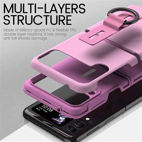 AWH Compatible With Galaxy Z Flip 3 5G Ring Case Z Flip 3 Case With