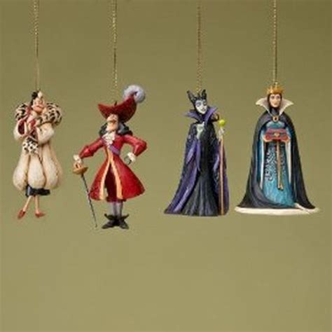 Disney Villains Resin Christmas Ornaments (Set of 4) - Jim Shore ...