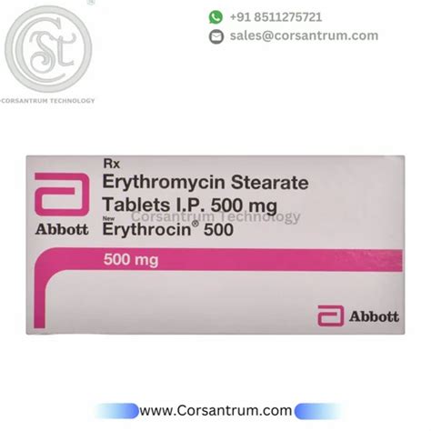 Erythrocin Mg Erythromycin Stearate Tablet At Rs Box Sumul