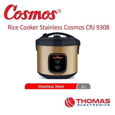 Jual COSMOS CRJ 9308 Magic Rice Cooker Stainless Steel 2 Liter