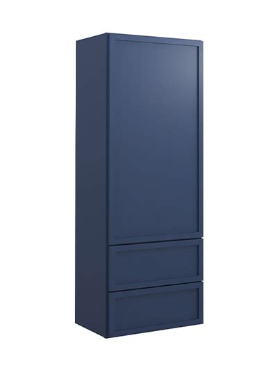 PD W2D1848 Petit Blue Shaker 18 2 Drawer Wall Cabinet CabinetSelect