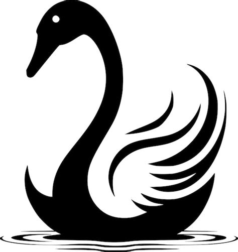 Ilustraci N Vectorial De Silueta Minimalista Y Simple Del Cisne