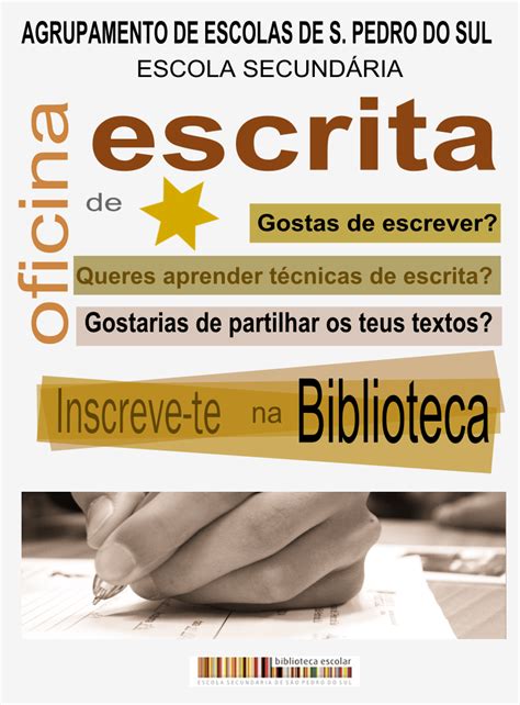 Bibliotecas Aesps Oficina De Escrita