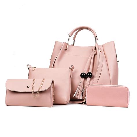 Pu Leather Womens Handbags Pink