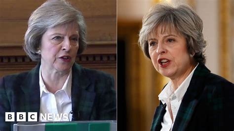 Theresa May On Brexit Then And Now Bbc News