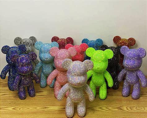 10000 Bling Crystals Bear Toy Tabletop Shining Bear Etsy