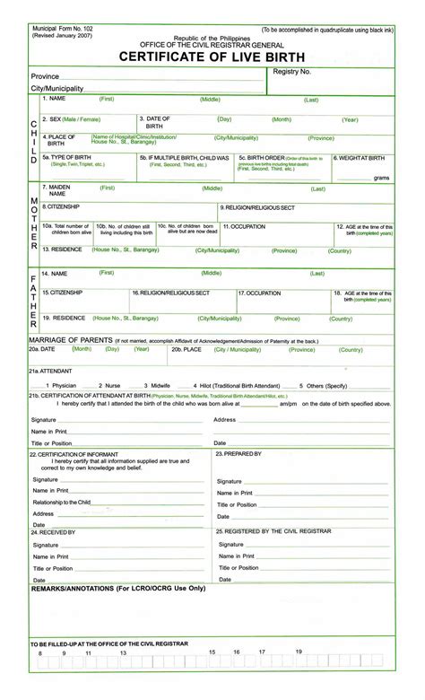 Birth Certificate Registration