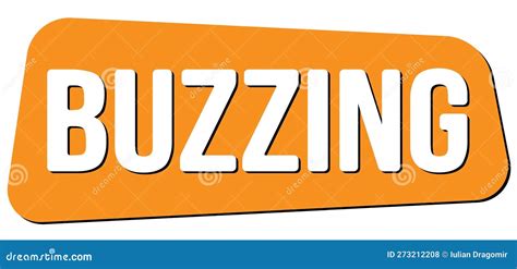 Buzzing Text On Orange Trapeze Stamp Sign Stock Illustration