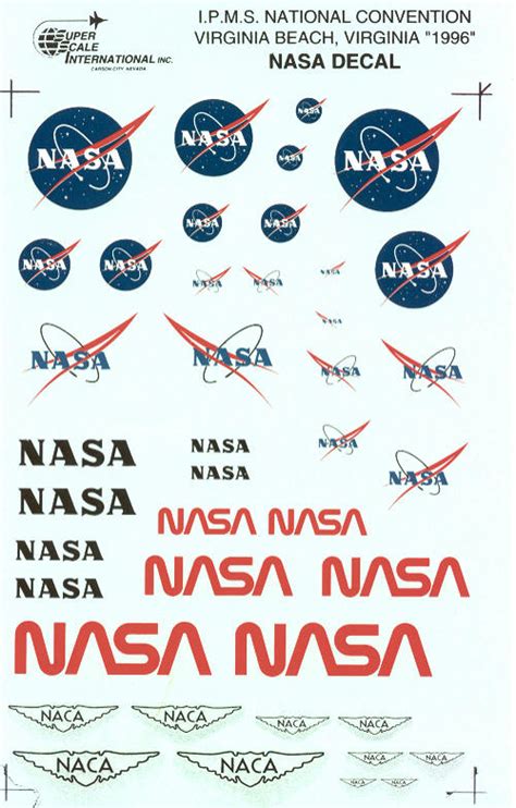 Nasa Plane Decals