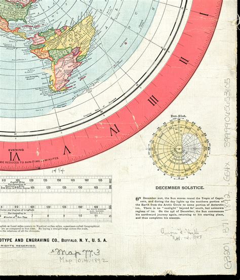 El Nuevo Mapa Estándar Del Mundo De Gleason 1892 Hardware Etsy México