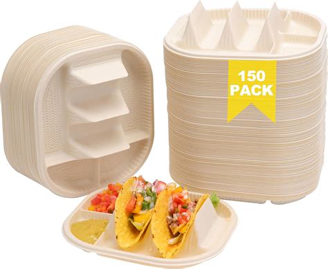 Amazon Luvcosy Pcs Small Disposable Taco Plates For Party