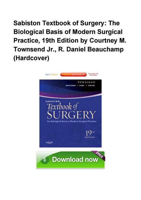 Sabiston Textbook Of Surgery The Biological Basis Of Modern Surgical