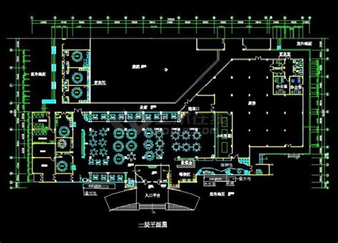 中式餐厅cad施工图（平面，立面，天花）餐厅土木在线