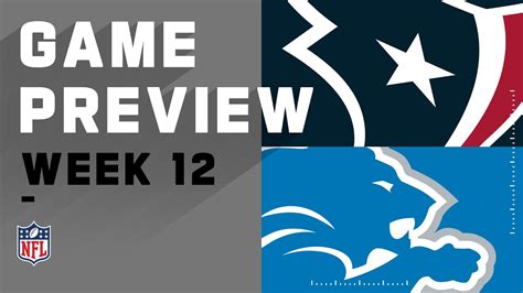 Houston Texans Vs Detroit Lions Nfl Week Game Preview Youtube