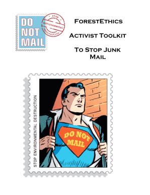 Fillable Online Donotmail Forestethics Activist Toolkit To Stop Junk