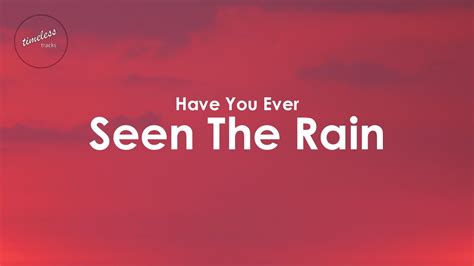 Rod Stewart Have You Ever Seen The Rain Lyrics Youtube