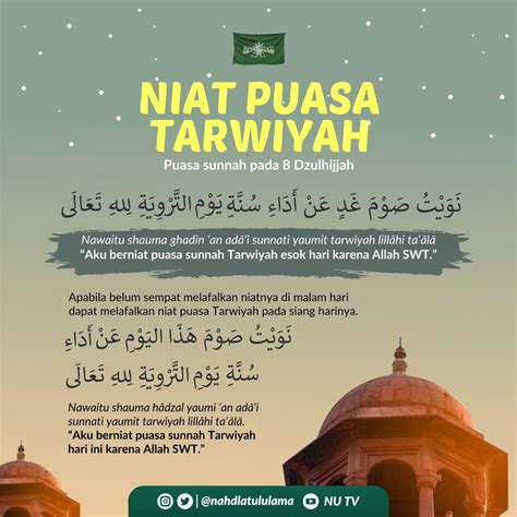 Niat Puasa Ganti Pada Hari Arafah