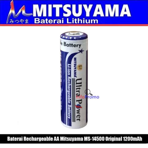 Jual Baterai Rechargeble AA Mitsuyama MS 14500 Ni Mh 1200mAh Original