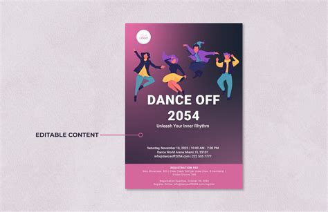 Dance Flyer Template In Word Publisher Download