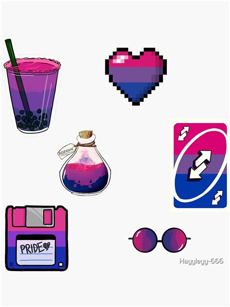 Bisexual Pride Pack Sticker For Sale By Hayyleyy 666 Redbubble